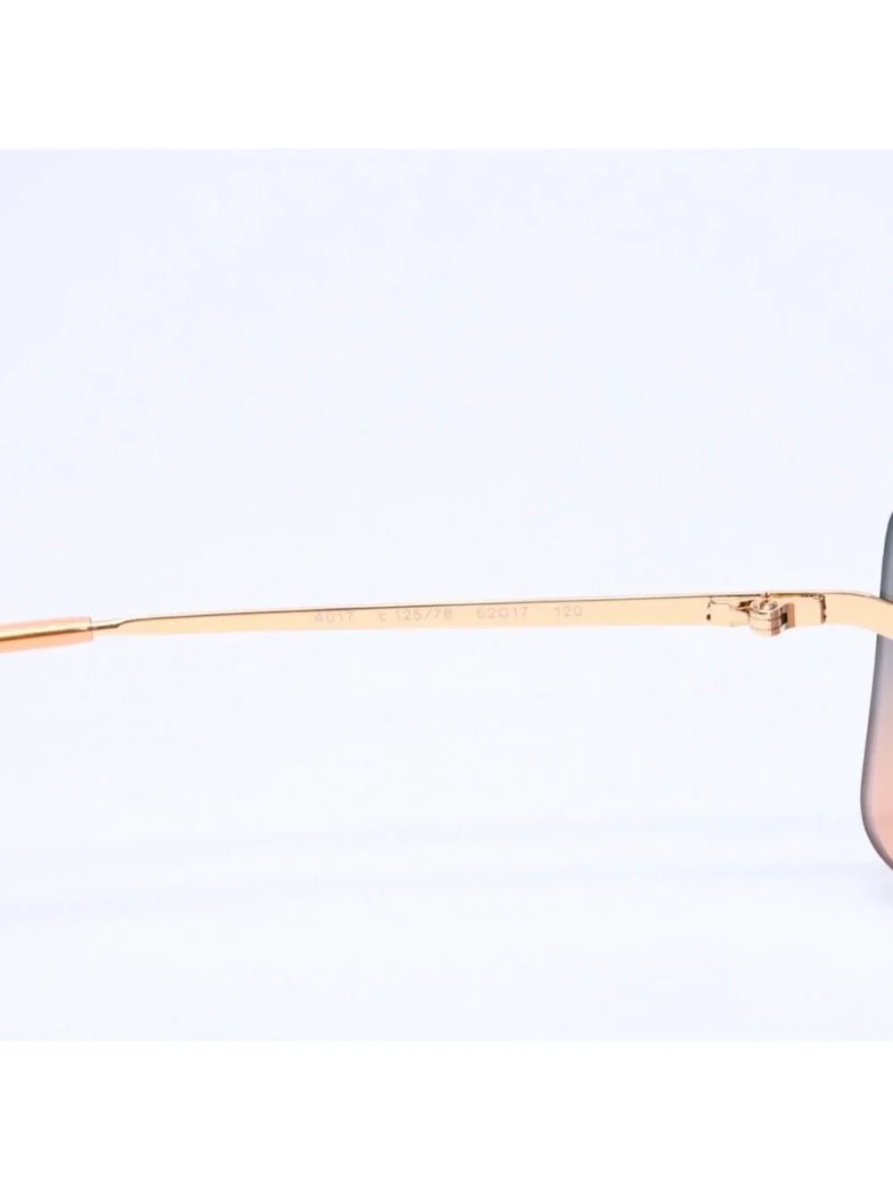 Chanel Rimless Sunglasses Gradation Orange Blue Gold Frame Eyewear